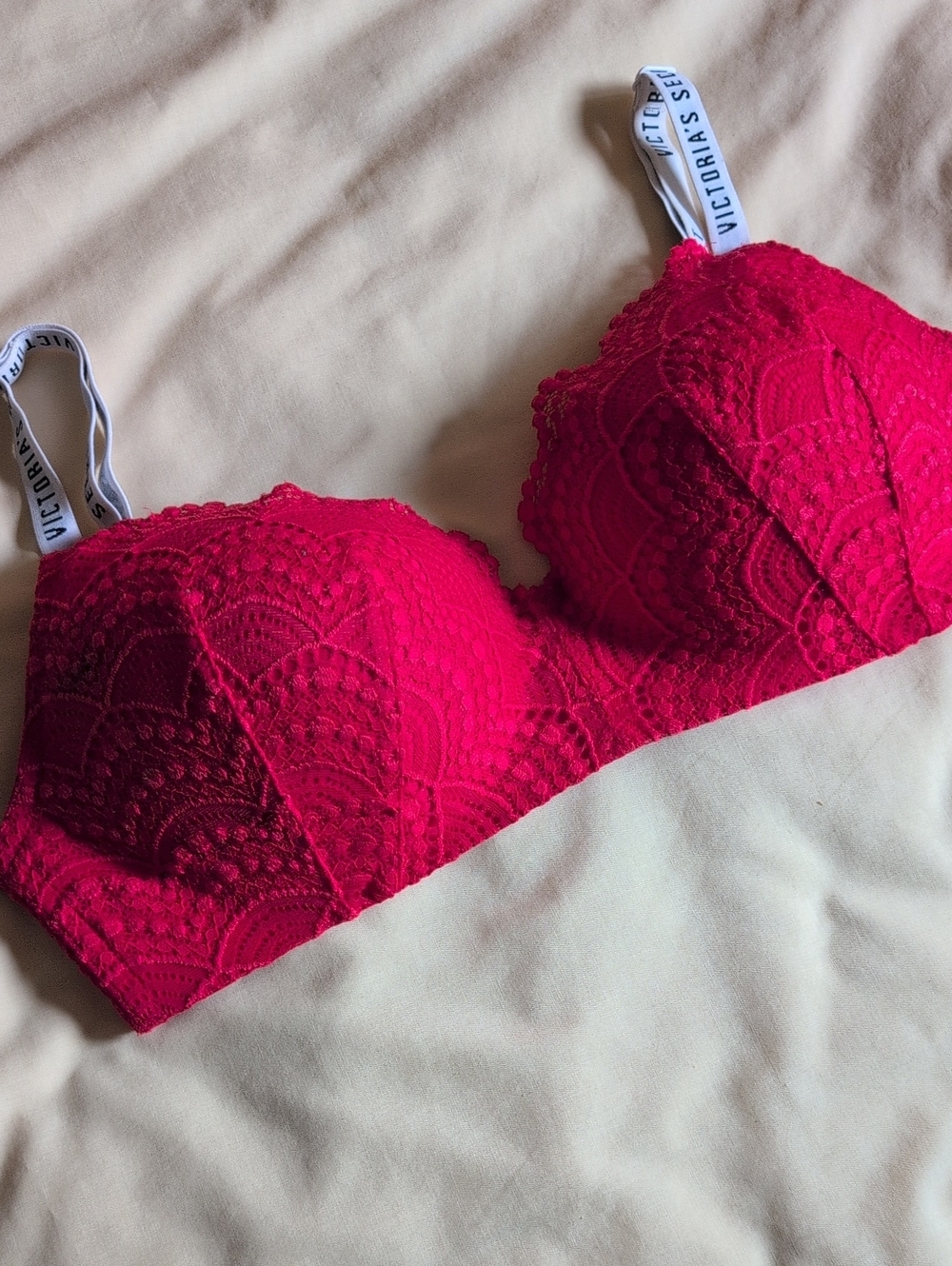 Victoria's Secret Red Lace Bra